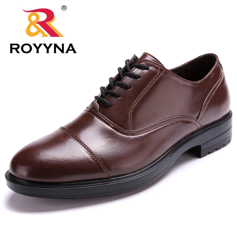 

ROYYNA New Typical Style Men Shoes Round Toe Lace Up Men Formal Shoes Comfortable Hand Made Flats Light Soft Fast Free Shipping
