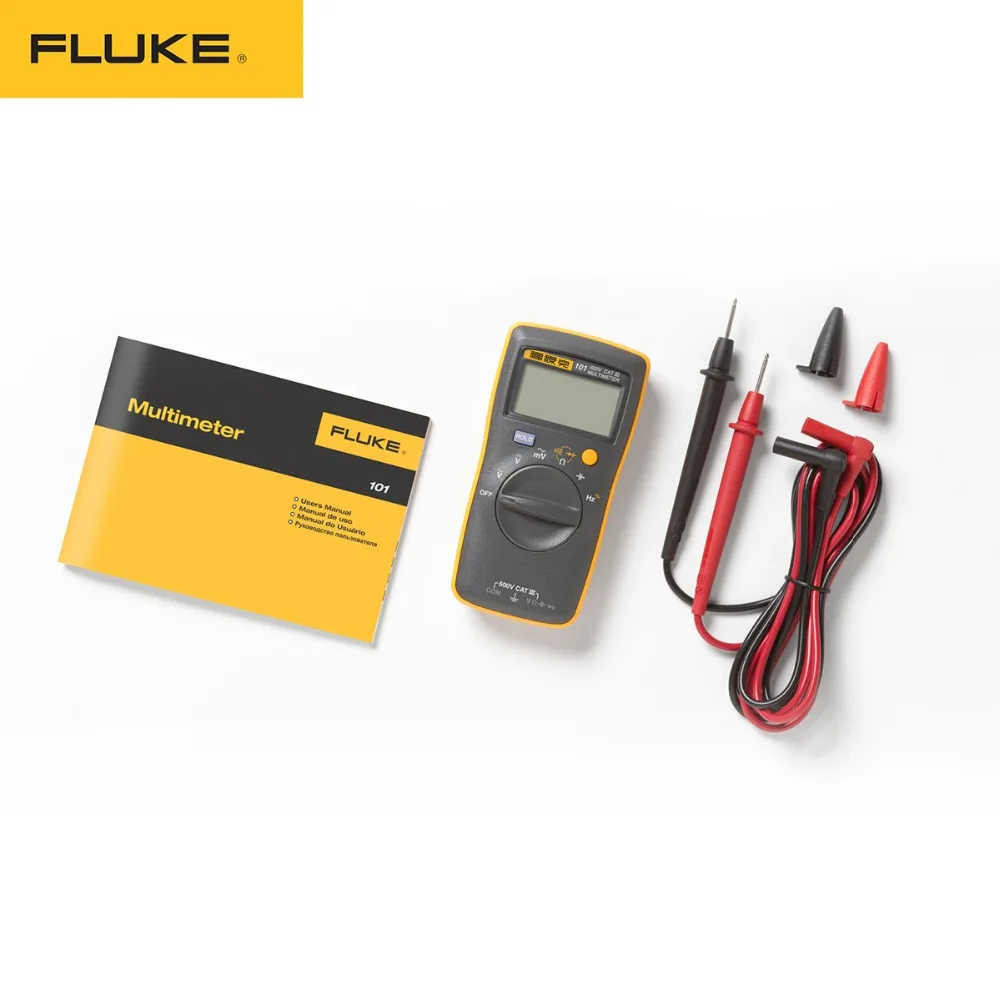 Fluke 101 Мини цифровой мультиметр автоматический диапазон для AC/DC сопротивление напряжения Емкость Частота Рабочий цикл тестер