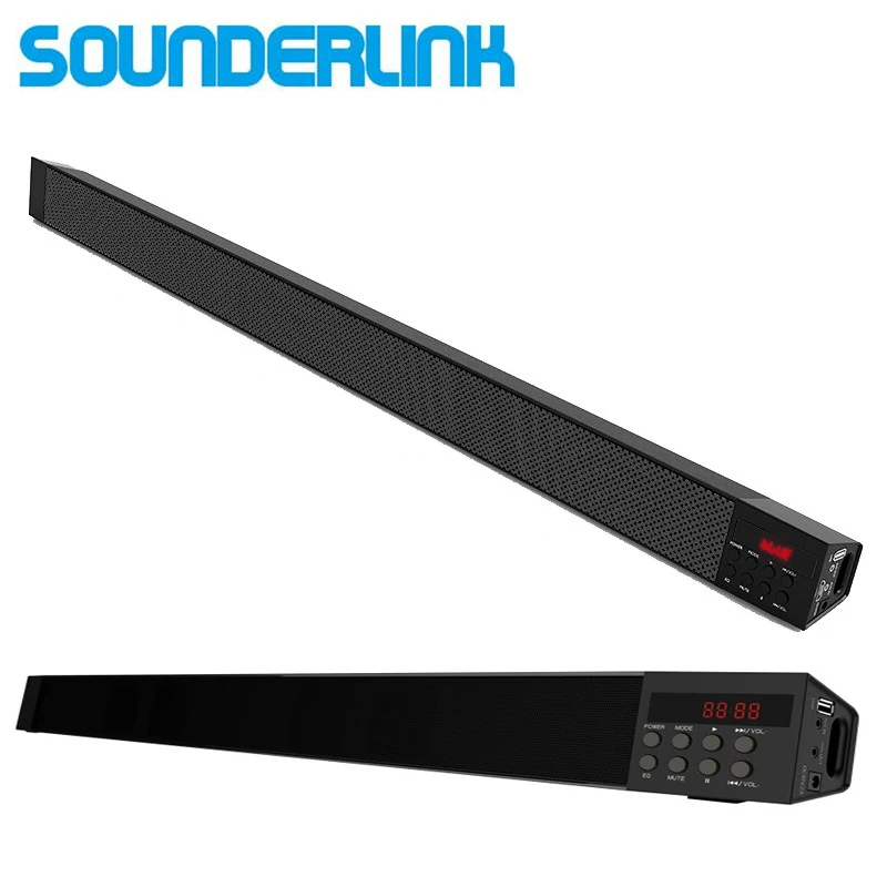 Sounderlink UltraSlim Беспроводная bluetooth акустическая система Саундбар звуковая панель домашний кинотеатр HiFi аудио система для Светодиодный ТВ