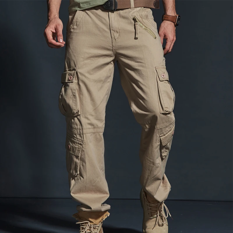 Весна, хит, тактические мужские брюки карго, хлопок, на каждый день, много карманов, военные мужские брюки, Pantalon Homme ABZ217