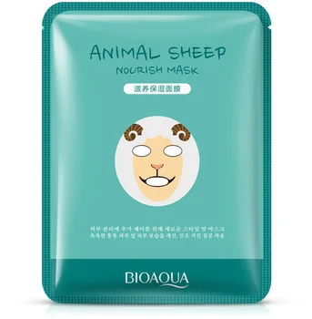 

500pcs New Animal Sheep Nourish Mask face care facial mask spring and summer whitening moisturizing astringe pores 30ml BIOAQUA