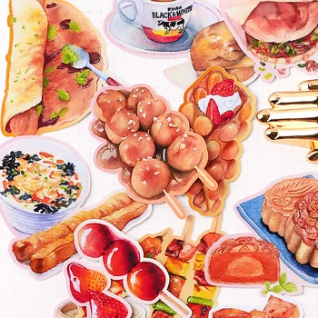 

20pcs/set Daily food Decoration Stickers DIY Planner scrapbook lable Diary Stickers Escolar