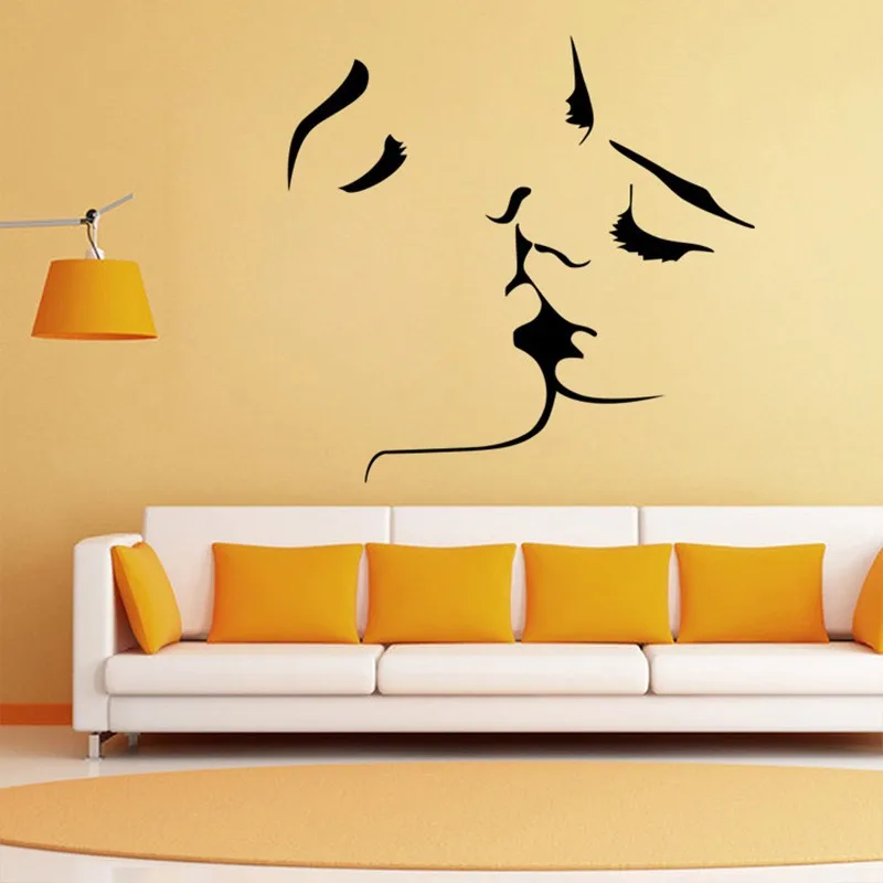 Couple Kiss wall stickers home decor 8468 wedding decoration wall
