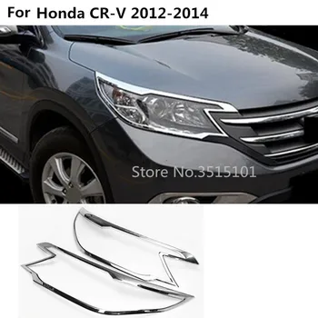 

Car Front Head Light Lamp Hood Molding Frame Stick ABS Chrome Cover Trim 2pcs For Honda CRV CR-V 2012 2013 2014