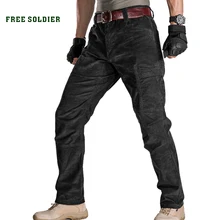 FREE SOLDIER мужские спортивные плотные теплые тактические брюки, военного стиля для занятий на открытом воздухе, для кемпинга, хлопковые штаны