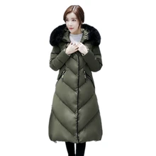 Женская зимняя куртка и пальто, новинка, Модный женский пуховик, парка, Толстая теплая женская зимняя куртка с капюшоном, женский пуховик, W119