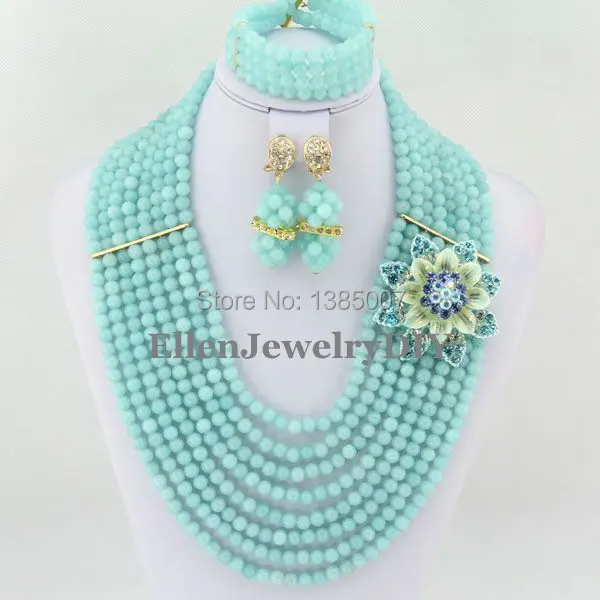 Aliexpress.com : Buy 8 Rows Mint Green African Nigerian Wedding hot ...