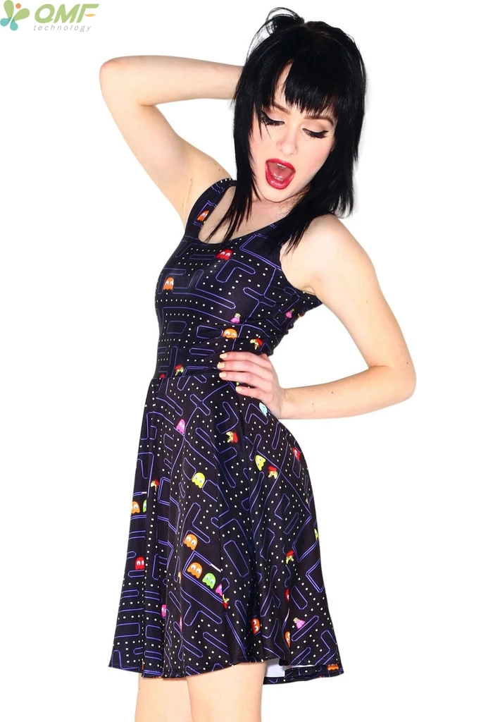Gioco PACMAN Stampa di Un Pezzo Bodycon Donne Vestito Da Tennis Saias Retrò  PAC-MAN MODELLI Vestito Estivo Reversibile Pieghe Del Vestito Harajuku -  AliExpress Sports \u0026 Entertainment