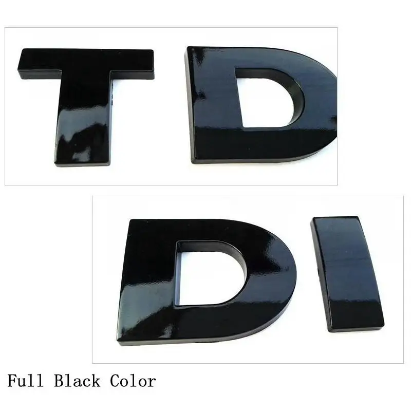 Пластиковые глянцевые черные TDI задние автомобильные наклейки эмблемы значки