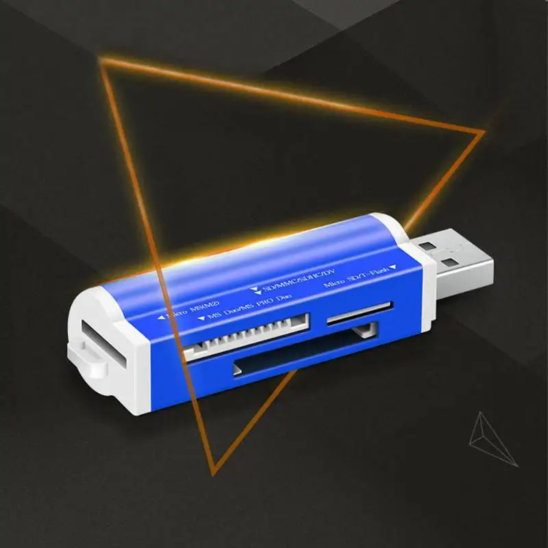 

4 in 1 Multi-function Micro USB 2.0 Memory Card Reader Adapter for Micro SD TF M2 MS Card Reader