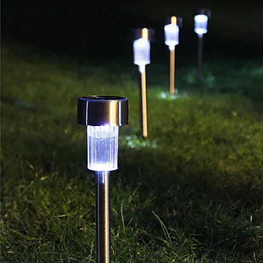 Iluminação ao ar 8pc de Aço Luz da Lâmpada Inoxidável Solar Jardim Energia Gramado Luzes Livre Luminaria Luz Frete Grátis Led 6 Cheap solar garden light