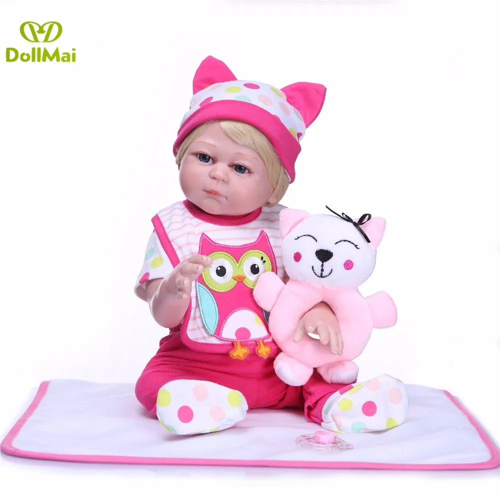 

Reborn dolls 20"50cm full vinyl silicone reborn baby dolls bebes reborn menina girl doll gift can bathe toy dolls