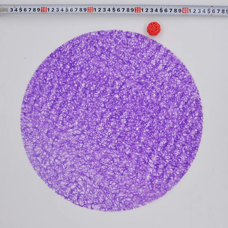 Круглый стол Подставка для тарелок нескользящий ПВХ коврик для стола столовый стол Декор теплоизоляционный коврик скатерть - Цвет: Фиолетовый