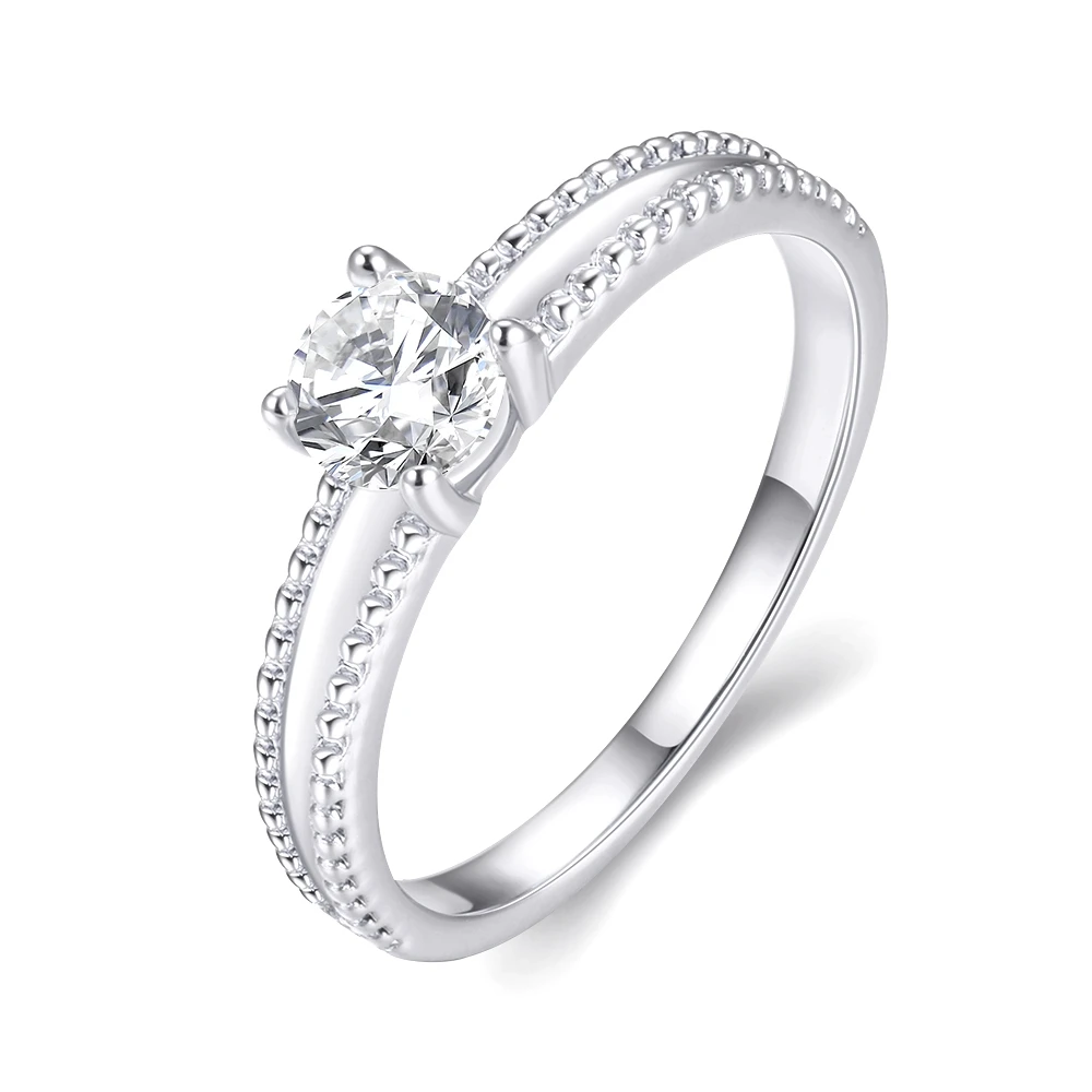 

Hotting sell 2016 new fashion sliver platinum ring Small twist with stone ring popular send to friend for party sales promotion