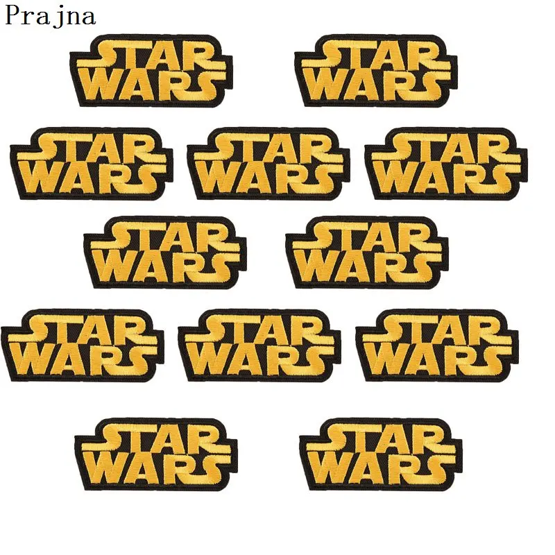 

Prajna 10 PCS Cartoon Embroidered Patches Iron On Patches English Letter Star Wars Patch Cartoon Appliques For Clothe Decoration