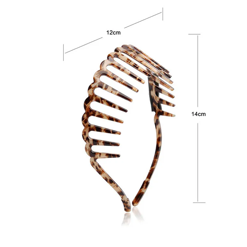 CHIMERA, Женский обруч для волос, Леопардовый принт, ацетат целлюлозы, зубная расческа, повязка на голову, простой головной убор, повязка на голову для девочек, модные аксессуары