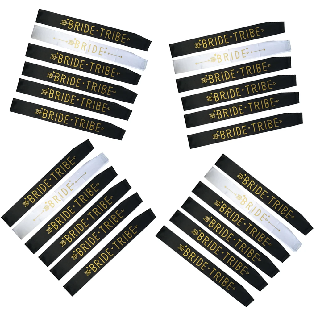 24Pcs Bride Tribe Bachelorette Party Bride Bridesmaid Hen Sash Bridal Shower Fun Wedding Supplies Accessories Wedding Decor
