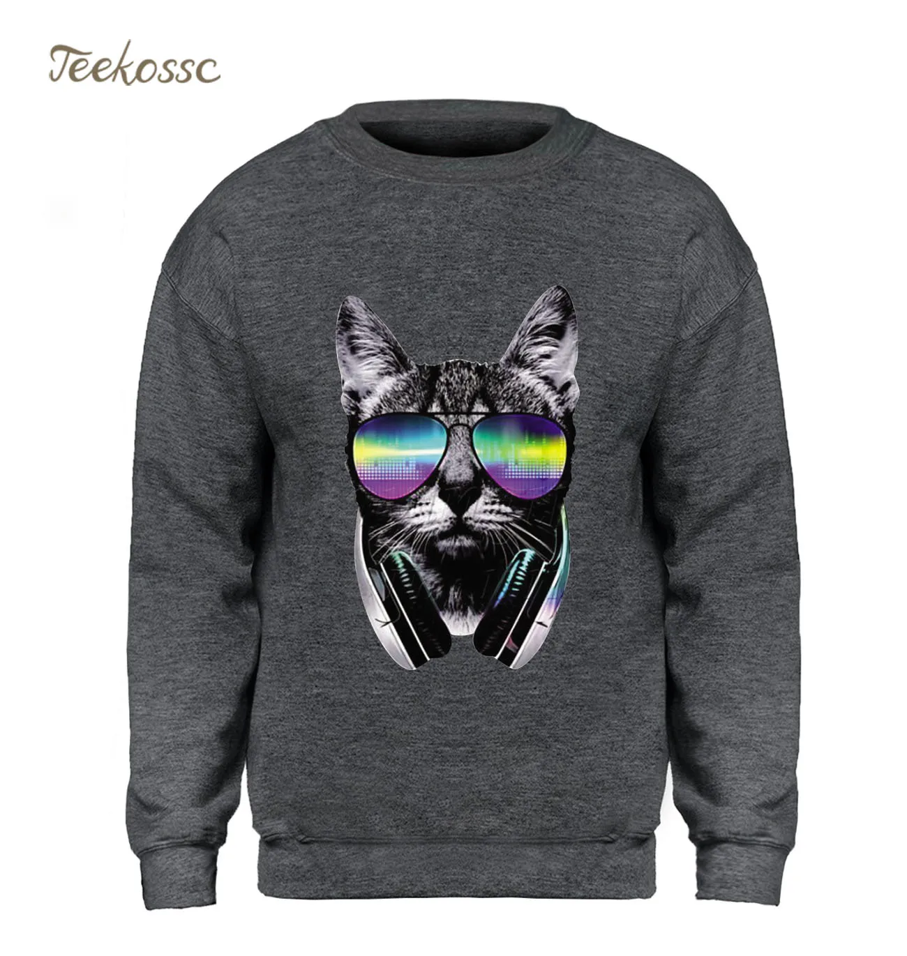 Толстовка DJ Cat мужская с капюшоном худи в стиле панк рок музыка кофта K POP теплая