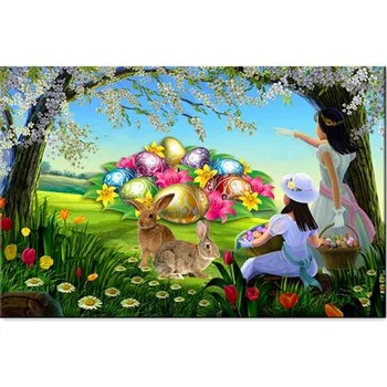 

Easter Egg Diamond Painting Cross Stitch DIY Diamond Mosaic Kits Diamond Embroidery Patterns Rhinestone YHAll Art Painting