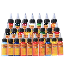 30 мл/бутылка чернил для татуировки набор Перманентный макияж искусство пигмент 16 шт Косметическая краска для татуажа для брови, подводка, губы макияж для тела