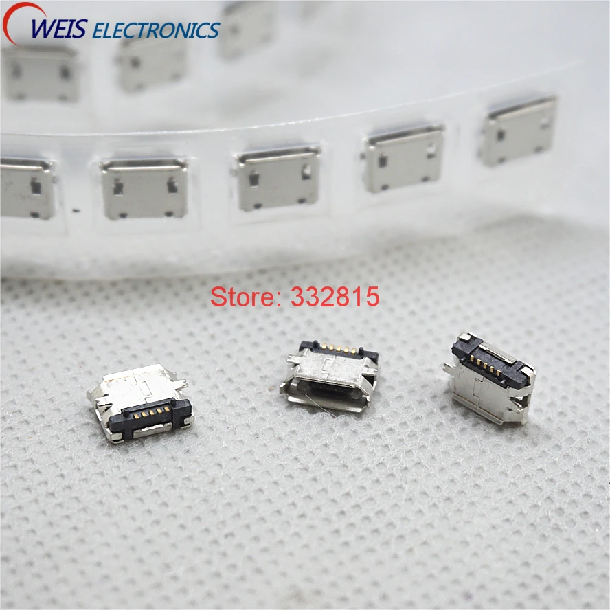 

20PCS MK5P Micro USB connector Female socket Data and charging plug 5 PINS copper shell tape & reel Free shipping
