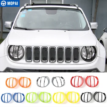 

MOPAI ABS Car Exterior Front Head Light Lamp Cover Decoration Stickers Accessories for Jeep Renegade 2015-2016 Car Styling