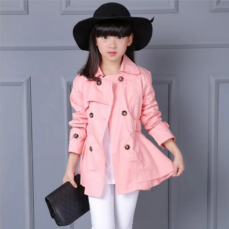 Girls Windbreaker Fashion Jacket For Girl Spring Autumn Children Trench Coats Kids Clothes Brands Outerwear  (9)