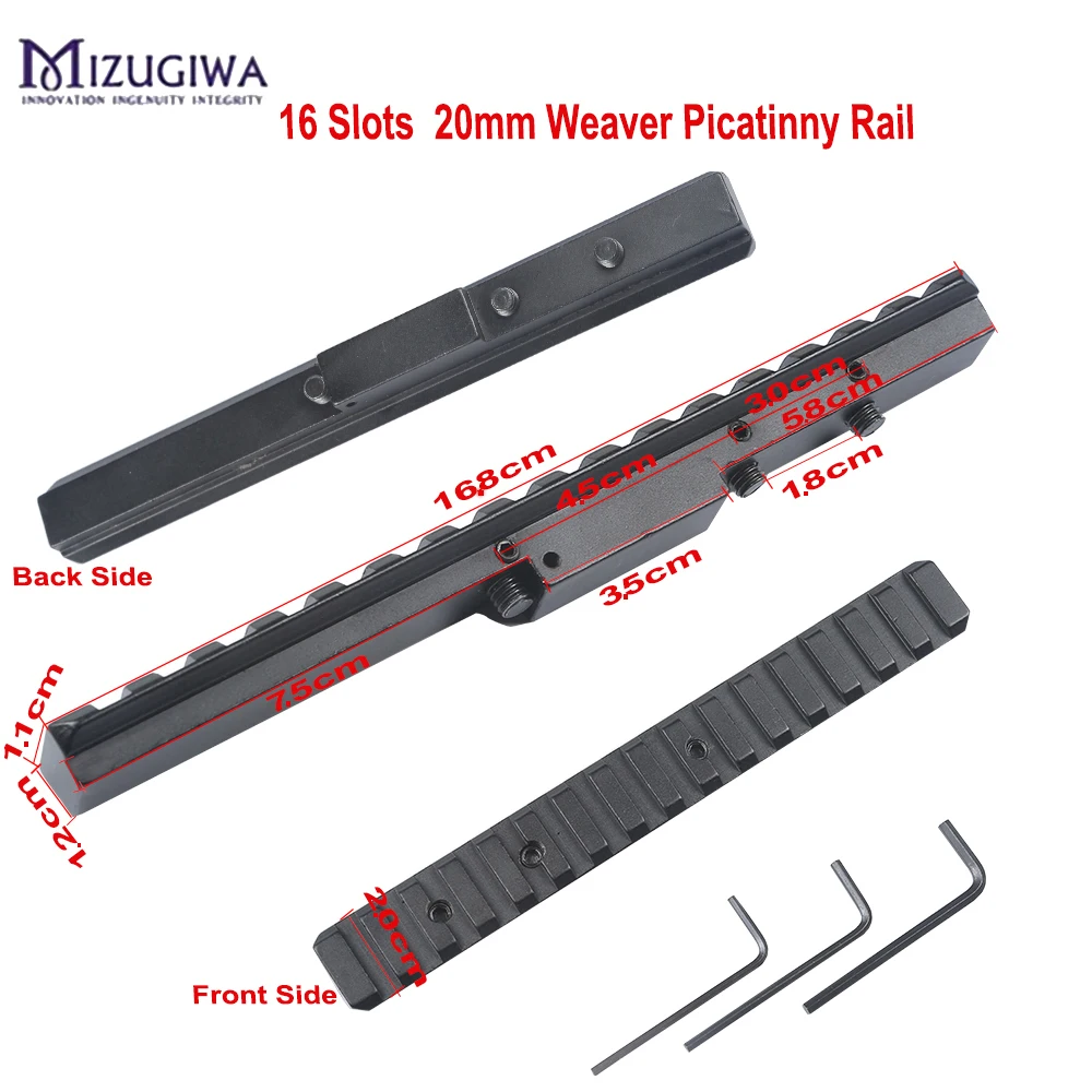 Тактическая Охота Mosin Nagant M44 M91/30 M38 M39 Top Picatinny Rail Scope Mount с 16 слотами для заднего