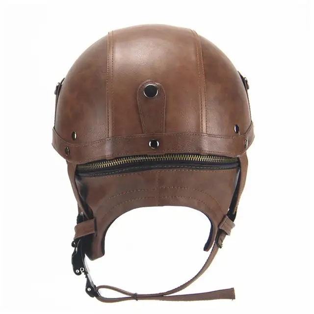 Harley Motorcycle Helmets Retro Personality Unisex Half-helmet Summer Pedal Motorcycle Cruiser Leather Helmet Protector Kit