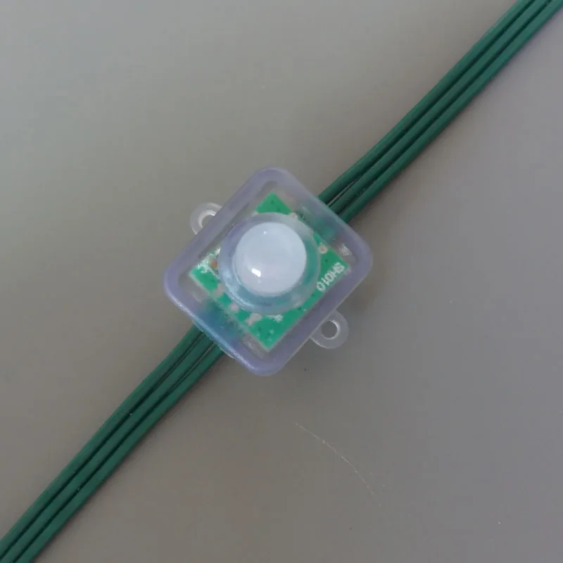 Mokungit 200 шт 12 мм WS2811 T1515 светодиодный пиксельный модульный строка зеленый кабель квадратный IP68 Водонепроницаемый DC5V 12 V, освещенная реклама свет
