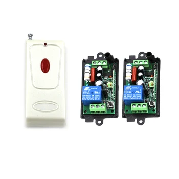 

220V 10A Wireless Remote Control Switch light lamp LED ON OFF 2 Receivers&1transmitter Learning Code Output Adjusted SKU: 5543