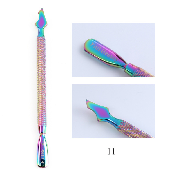 Beauty Manicure Cutter Rainbow Nail Clippers Nippers Dead Skin Gel Polish Remover Cuticle Pusher Nail Care Tool CH01-12/FB