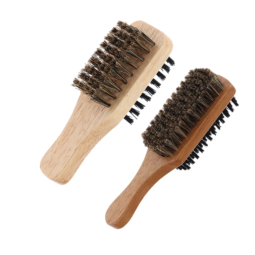 MagiDeal 2Pcs 2 Sizes Portable Travel Dual Side Club Brushes for Hair or Beard Detangling Straightening Combing Styling