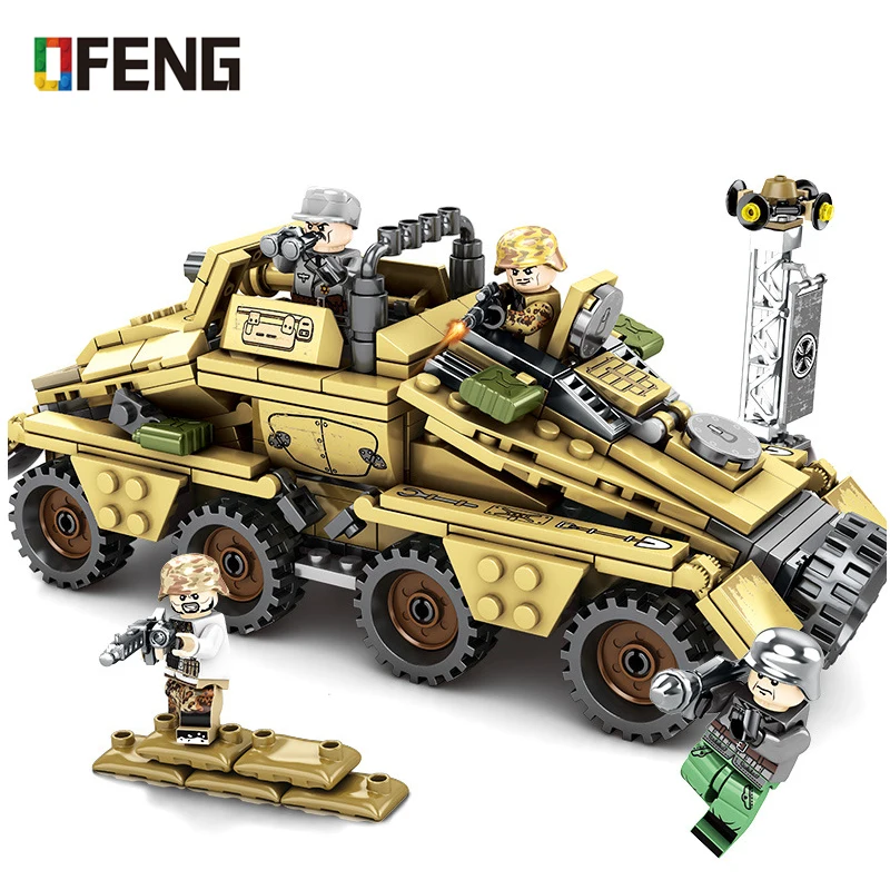 

Military Series building blocks Armored Car Empires Of Steel Army truck figure bricks Compatible toys children gift