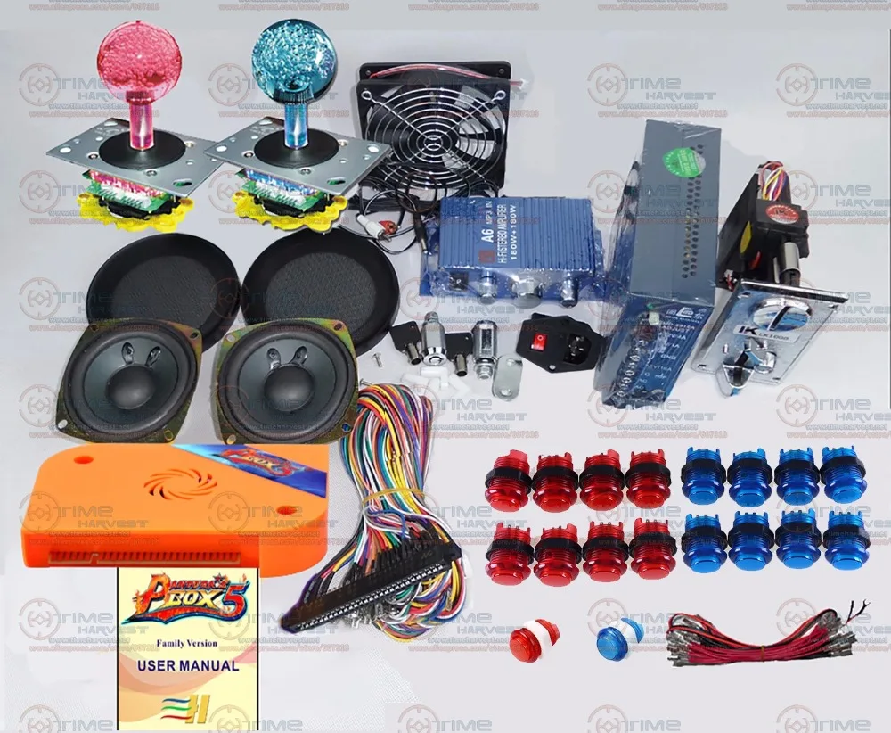 Комплекты деталей для игровых машин комплект с 960 в 1 multi игры Pandora Box 5 светодиодный джойстик 12 V светодиодный Кнопка с подсветкой жгут