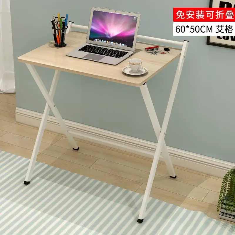 Folding Table Fashion Home Desktop Computer Desk Notebook Table Simple Desk Writing Desk Free Installation Multi-function - Цвет: style10