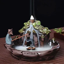 New Creative Backflow Incense Burner Large Guilin Scenery Ceramics Line Incense Burner Decor Use In Home office Decor