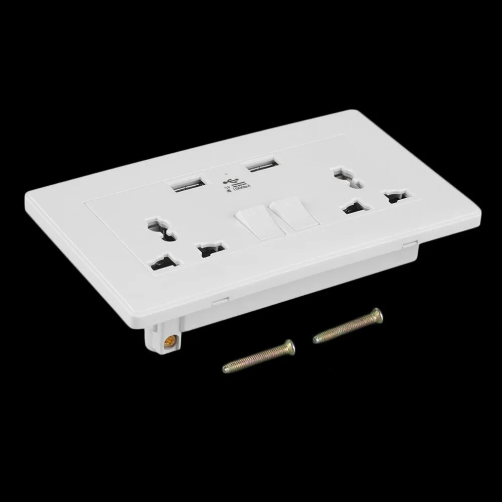 1 шт. электрическая настенная розетка с двумя USB разъемами 2 комплекта 2USB 1000 мА