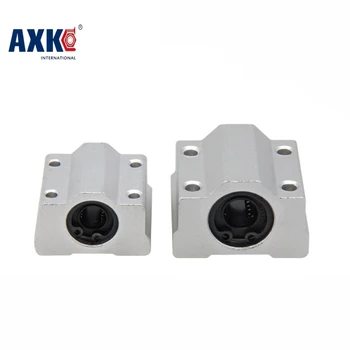 AXK SC8UU SC10UU SC12UU SC16UU Slide Unit Block Bearing Steel Linear Motion Ball Bearing Slide Bushing Shaft Router 3D Printer 2pcs set aluminum slide blocks linear motion ball bearing slide block for cnc linear guides hardware 8 12 16 20mm best price