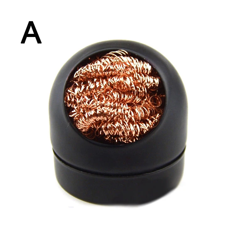 

3 Types 1pcs Wire With Stand Set Welding Soldering Solder Iron Tip Cleaner Cleaning Steel