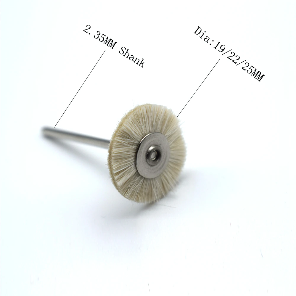 144PCS 쥬얼리 브라운/화이트/블랙 강모 브러쉬 2.35MM 생크 쥬얼리 연마 19/22/25MM