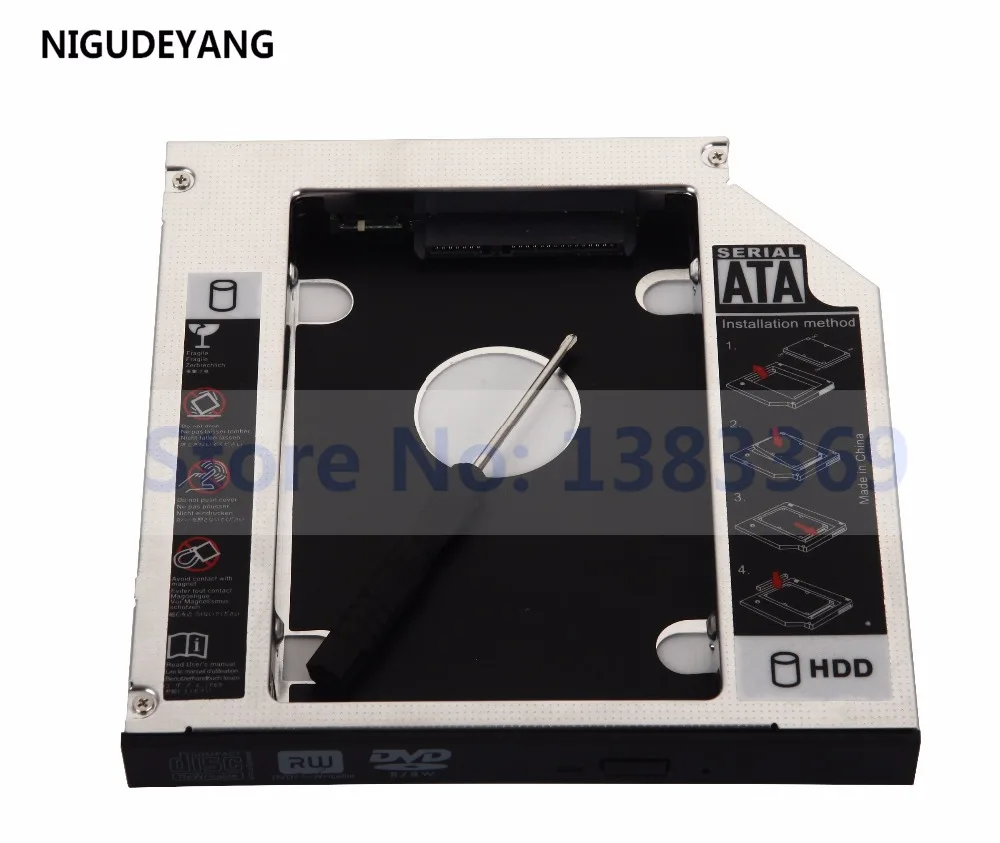 NIGUDEYANG 2nd SATA жесткий диск HDD Caddy адаптер для Asus X53SV-SX096V Swap UJ8BO DVD привод
