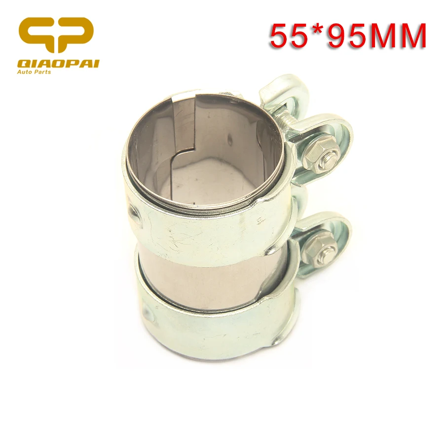 

Stainlesss Steel Car Muffler Pipe Double Clamp Connector 1K0253141B 1K0 253 141 M For Passat A4 A5 55*95mm Turbo Exhaust Clamp