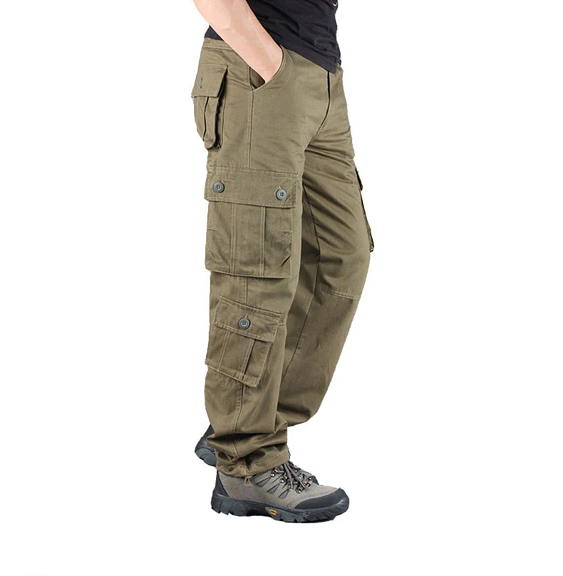 2019 новые брюки карго мужские высококачественные хлопковые длинные брюки мульти-карман военный Стиль Верхняя одежда тактические вок