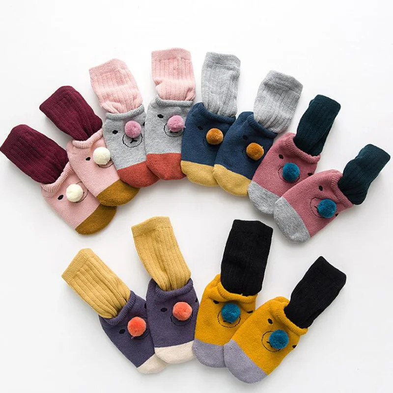 Комплект из 2 предметов модные прекрасный кот детские тапочки носки для детей ясельного возраста хлопковые плотные теплые ноги носок