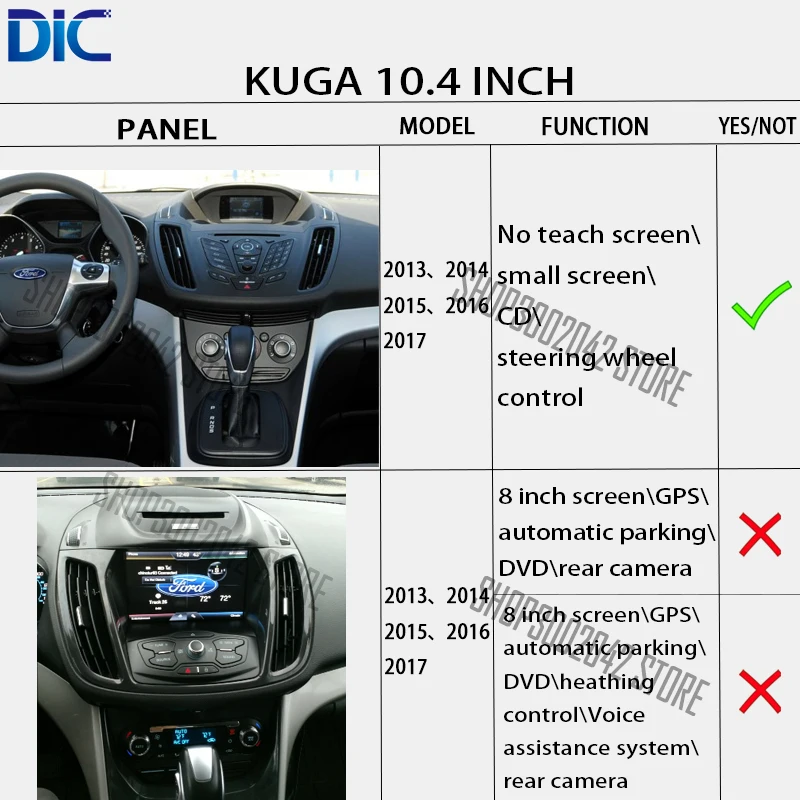 Discount DLC Android 6.0 GPS navigation player Car Styling radio vertical screen mirror link video audio For ford Kuga Escape 2013-2017 9
