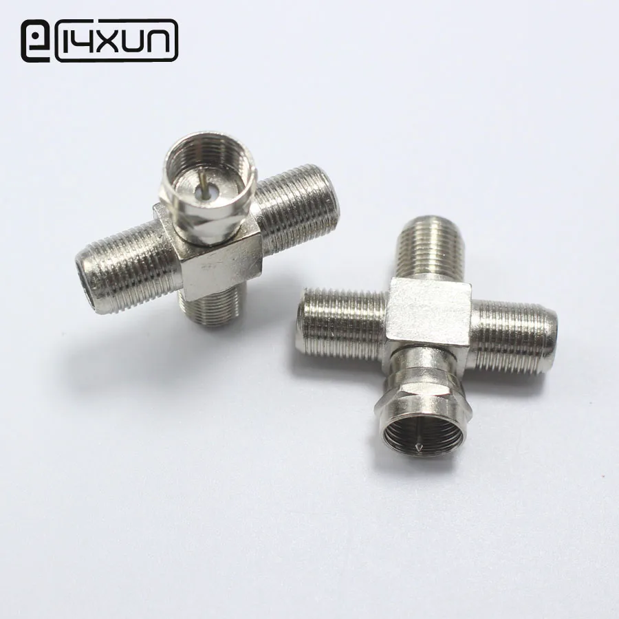 

1pcs Inch F Male Plug to Female jack 3 in 1 TV General Head Inch Plug RF Connector Antenna adapter
