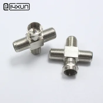 

1pcs Inch F Male Plug to Female jack 3 in 1 TV General Head Inch Plug RF Connector Antenna adapter