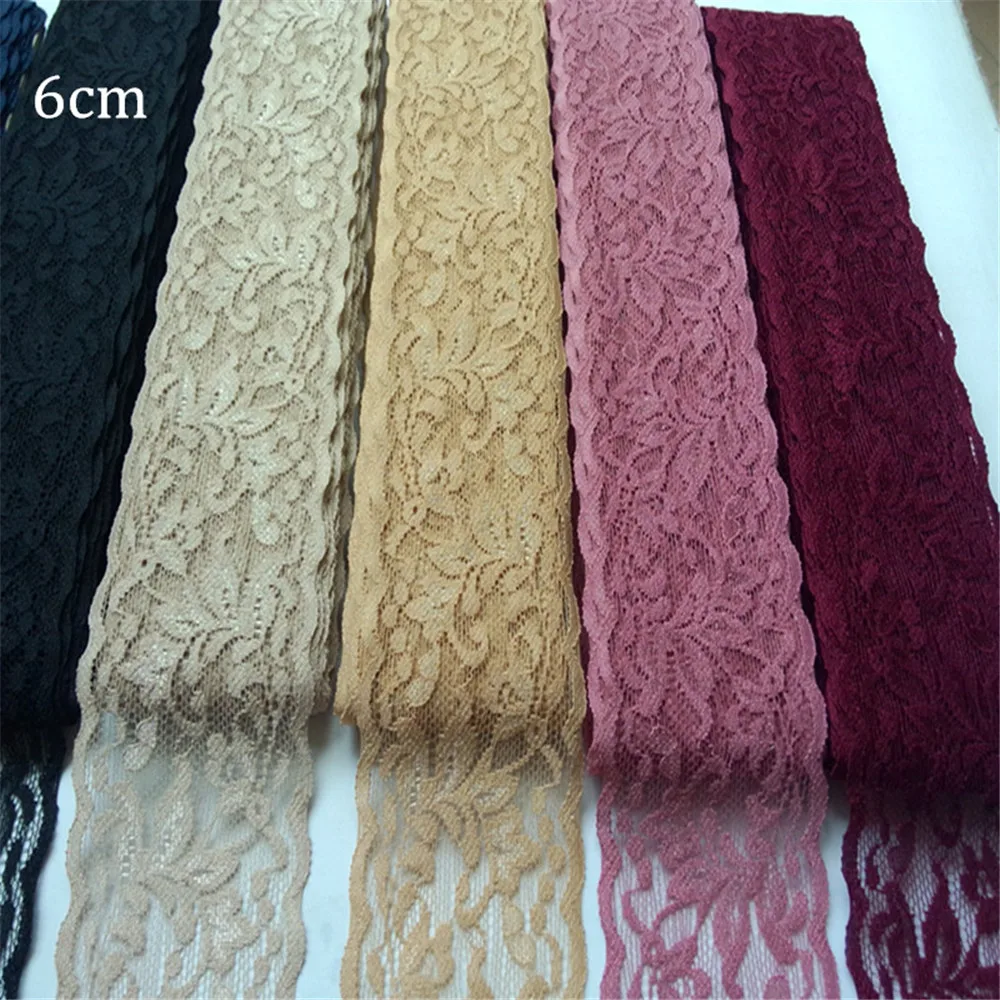 6cm lace elastic headbands 6 colors optional stretch lace accessories