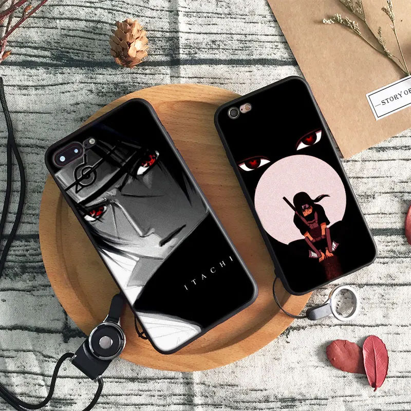 

Naruto Itachi Uchiha Phone Case Cover Shell Bag For Apple iPhone X 8Plus 8 7Plus 7 6sPlus 6s 6Plus 6 5 5S SE